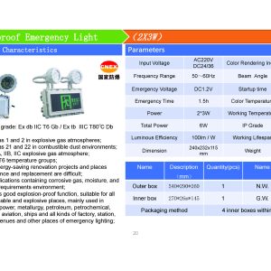 EXPLOSION-PROOF EMERGENCY LIGHT